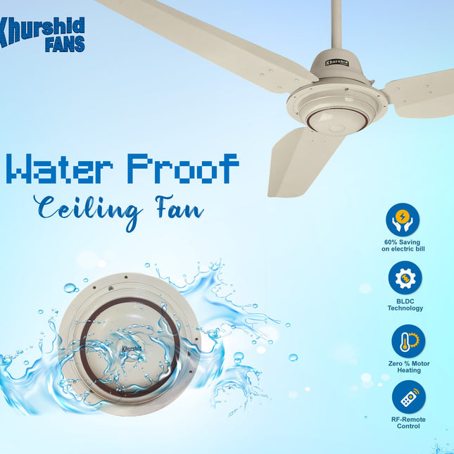 Khurshid Waterproof AC DC Inverter Ceiling Fan – 56 Inch (50 Watt) - Price in Pakistan